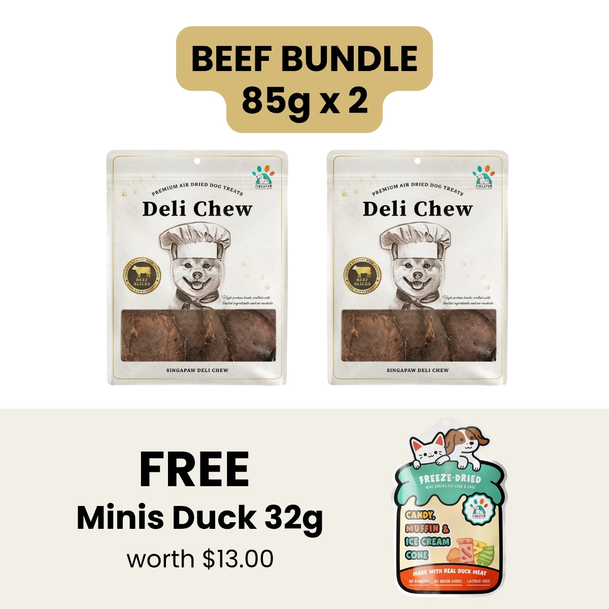 Singapaw Deli Chew Dehydrated Dog Treats