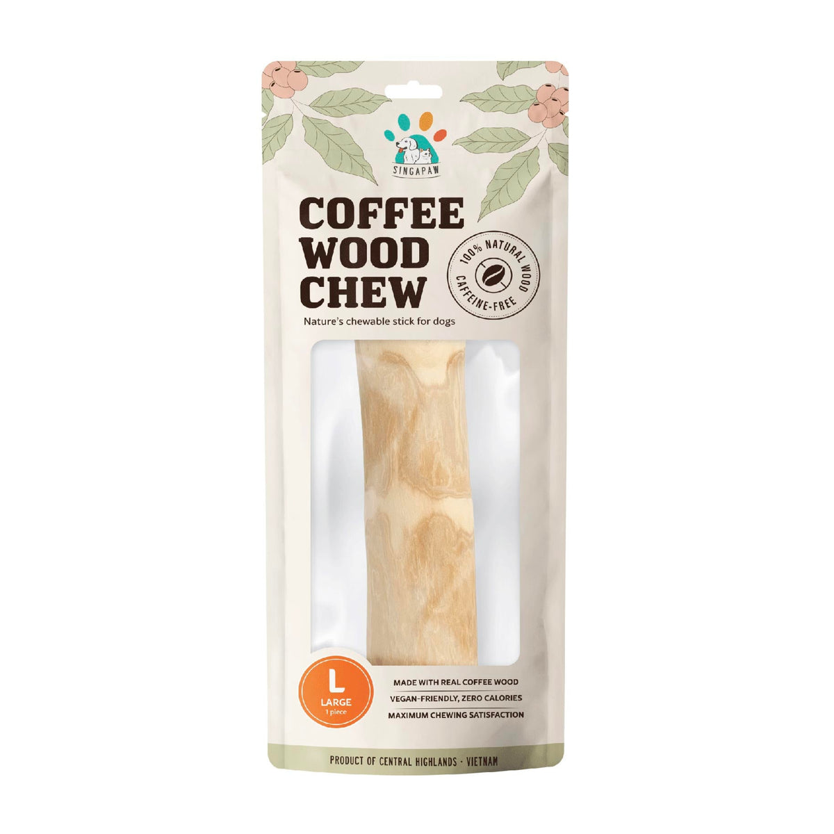 Singapaw Coffee Wood Dental Chew for Dogs