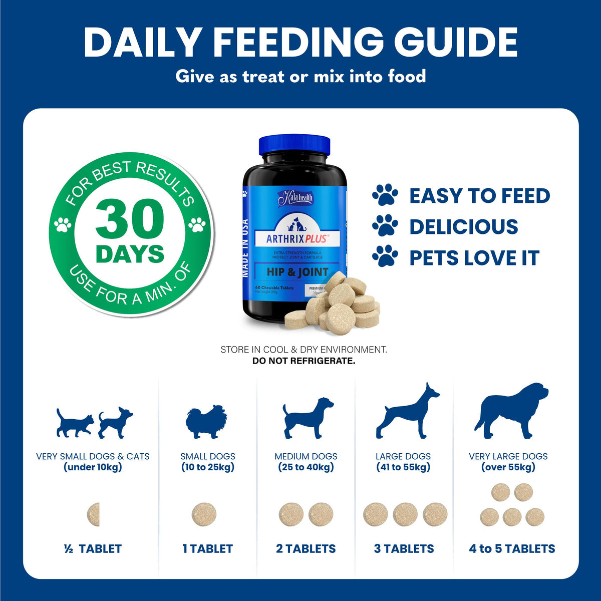 Kala Health Arthrix Plus HA Hip & Joint Pet Supplement