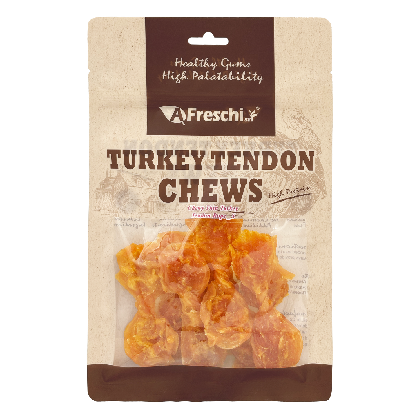 Afreschi Turkey Tendon Jerky Dog Treats