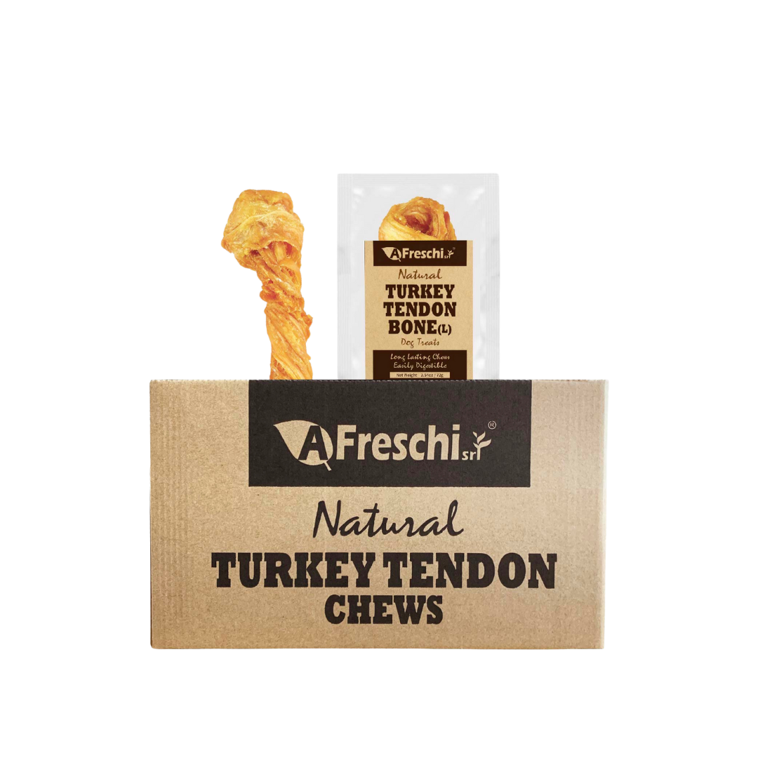 Afreschi Natural Turkey Tendon Dental Chew Dog Treats