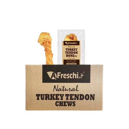 Afreschi Natural Turkey Tendon Dental Chew Dog Treats
