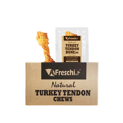 Afreschi Natural Turkey Tendon Dental Chew Dog Treats