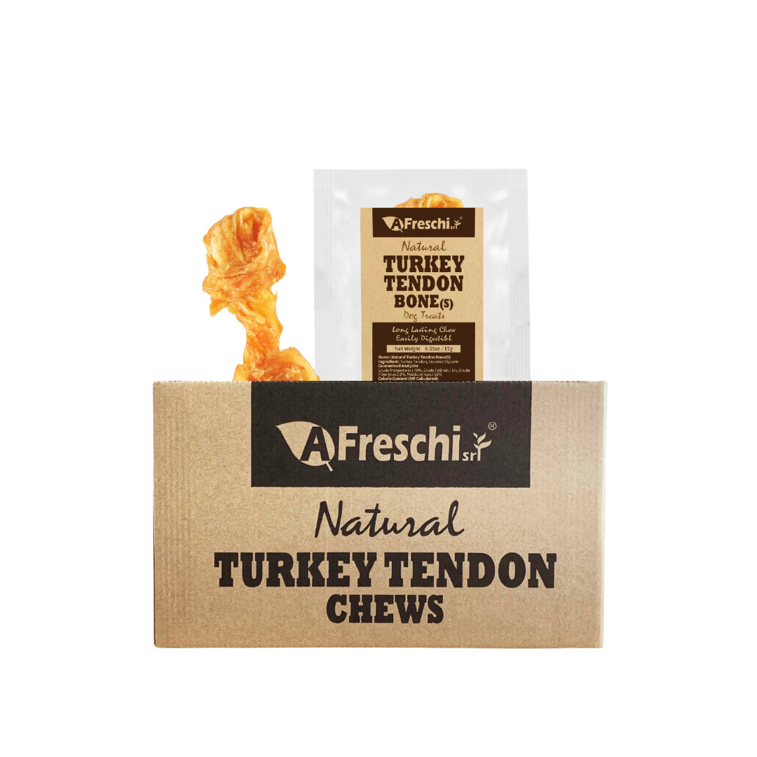 Afreschi Natural Turkey Tendon Dental Chew Dog Treats
