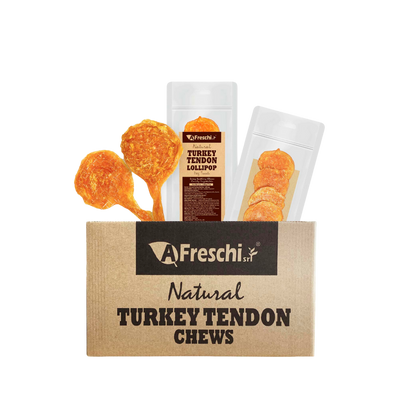Afreschi Natural Turkey Tendon Dental Chew Dog Treats