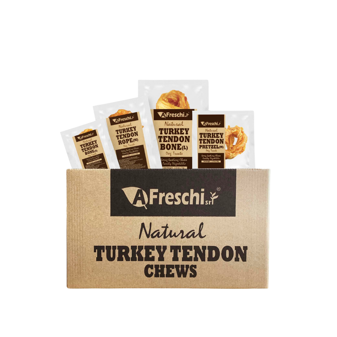Afreschi Natural Turkey Tendon Dental Chew Dog Treats