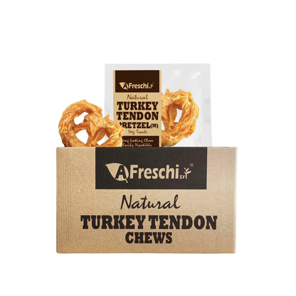 Afreschi Natural Turkey Tendon Dental Chew Dog Treats