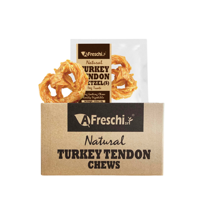 Afreschi Natural Turkey Tendon Dental Chew Dog Treats