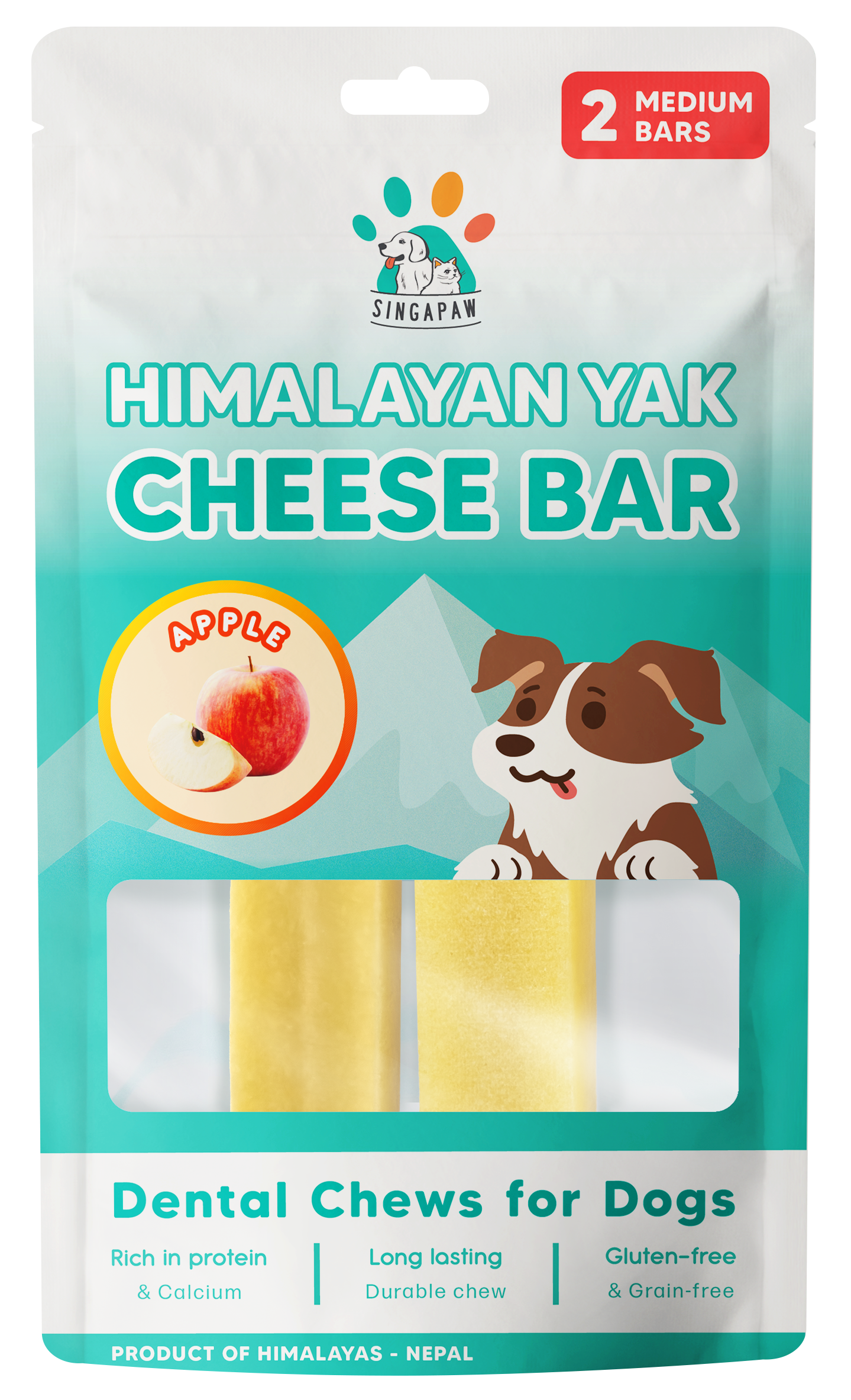 Singapaw Himalayan Yak Cheese Bar Dental Chew for Dogs