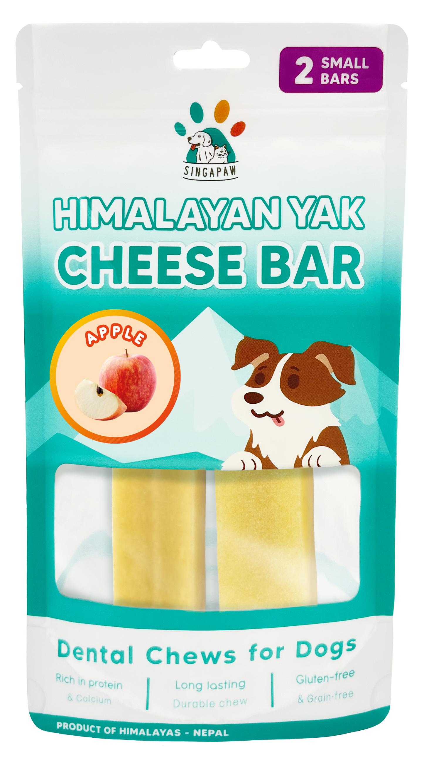 Singapaw Himalayan Yak Cheese Bar Dental Chew for Dogs
