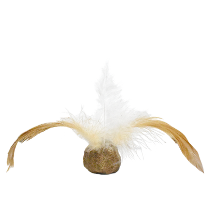 CatWant Turkey Feather Silvervine Gall Fruit Shuttlecock Cat Toy