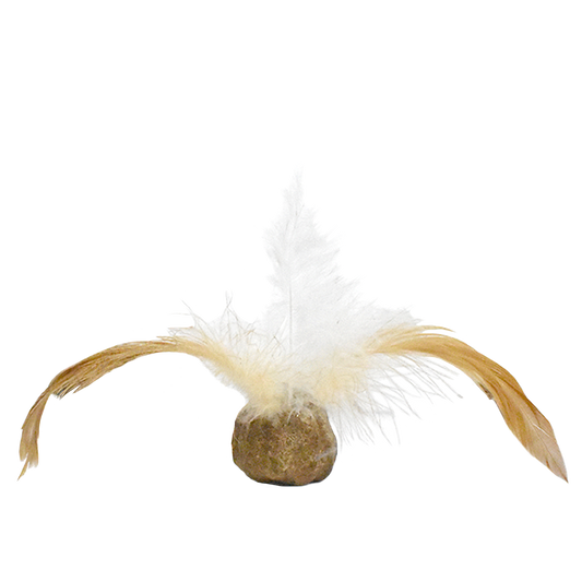 CatWant Turkey Feather Silvervine Gall Fruit Shuttlecock Cat Toy