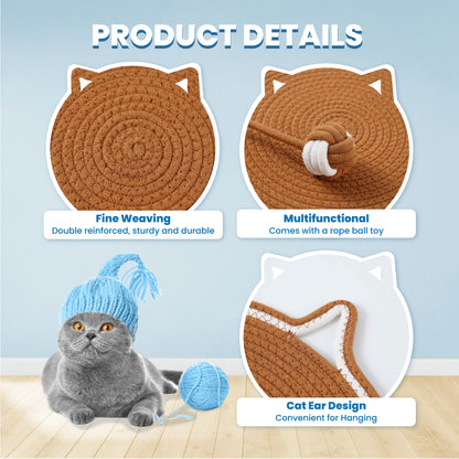 Cotton Hand-Woven Cat Scratch Mat
