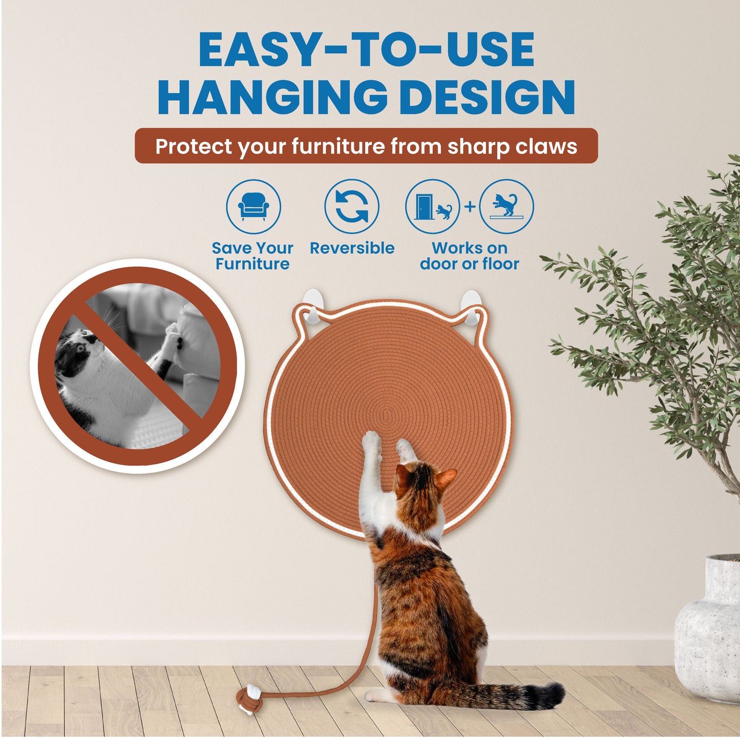 Cotton Hand-Woven Cat Scratch Mat