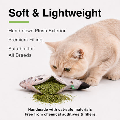 CatWant Catnip Silvervine Filled Fish Cuddle Toy