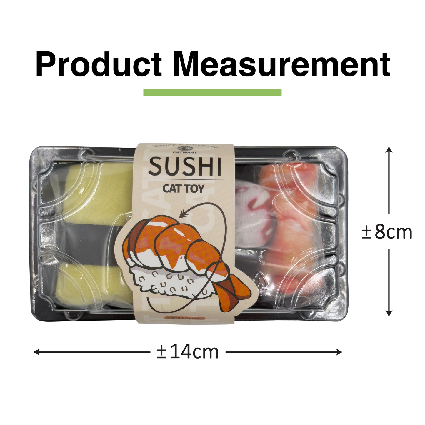 CatWant Catnip & Silvervine Sushi Toy Set 4pcs Cat Toy