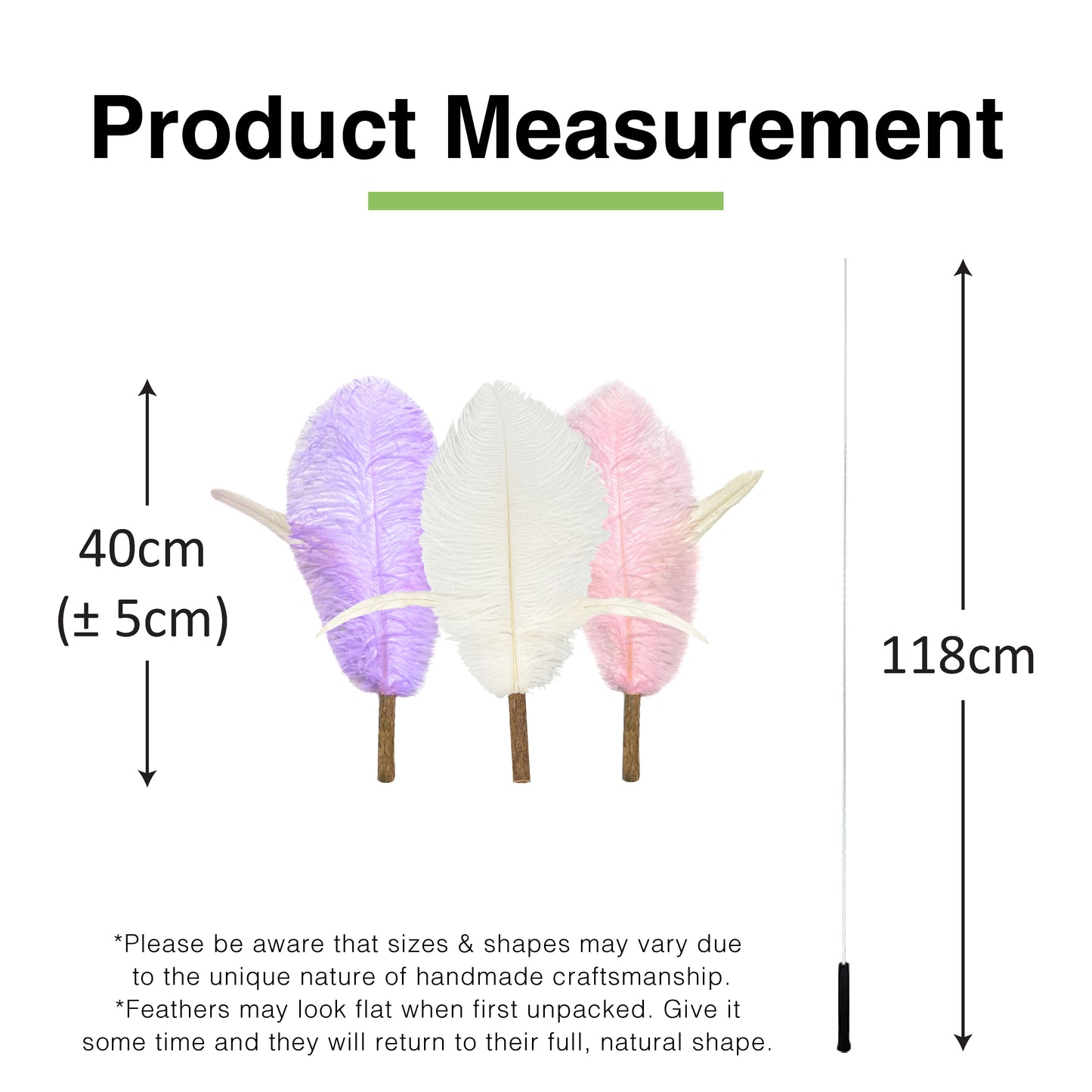 CatWant Jumbo Silvervine with Real Ostrich Pheasant Feathers Cat Teaser