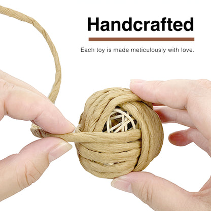 CatWant Paper Weave Ball with Gall Fruit Powder Cat Toy