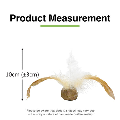 CatWant Turkey Feather Silvervine Gall Fruit Shuttlecock Cat Toy