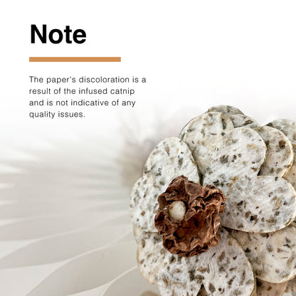 CatWant Catnip Paper Flowers Silvervine Stick Cat Toy