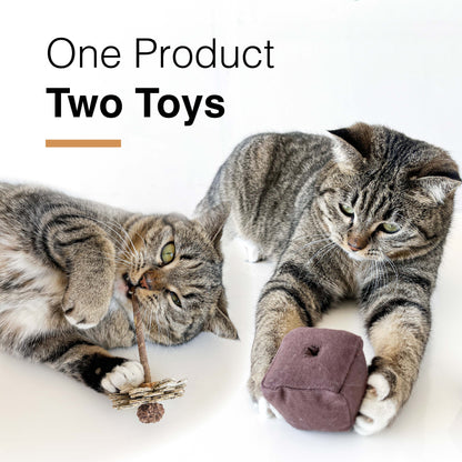 CatWant Catnip Paper Flowers Silvervine Stick Cat Toy