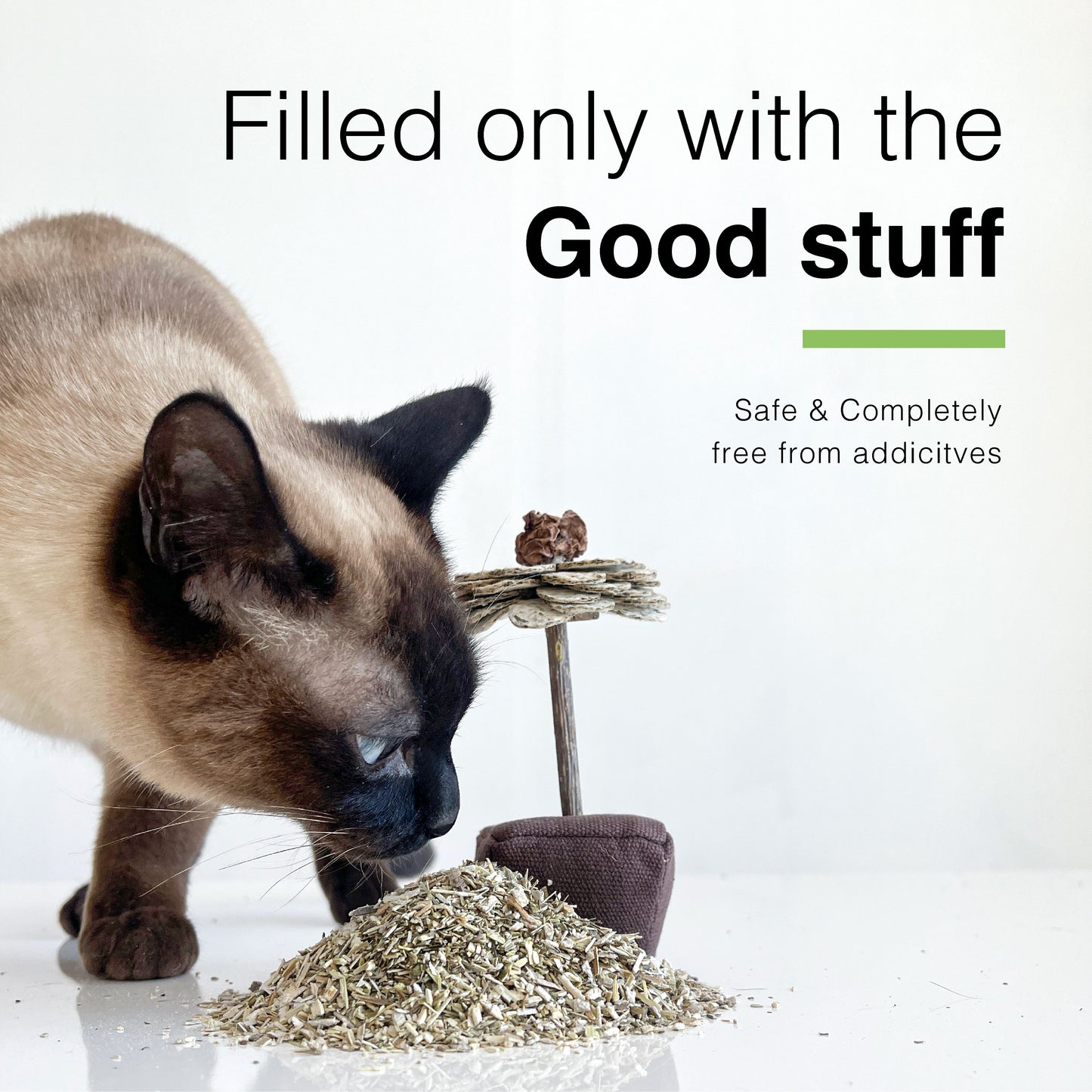 CatWant Catnip Paper Flowers Silvervine Stick Cat Toy