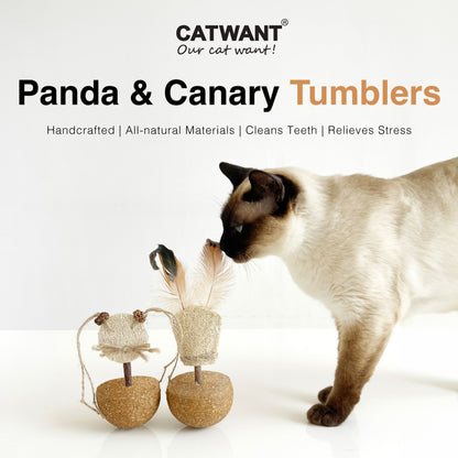 CatWant Feather Silvervine Gall Fruit Tumbler Cat Toy
