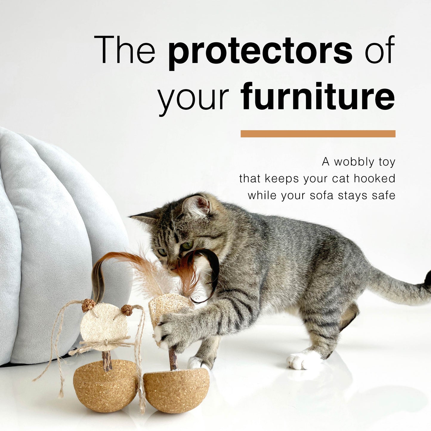 CatWant Feather Silvervine Gall Fruit Tumbler Cat Toy