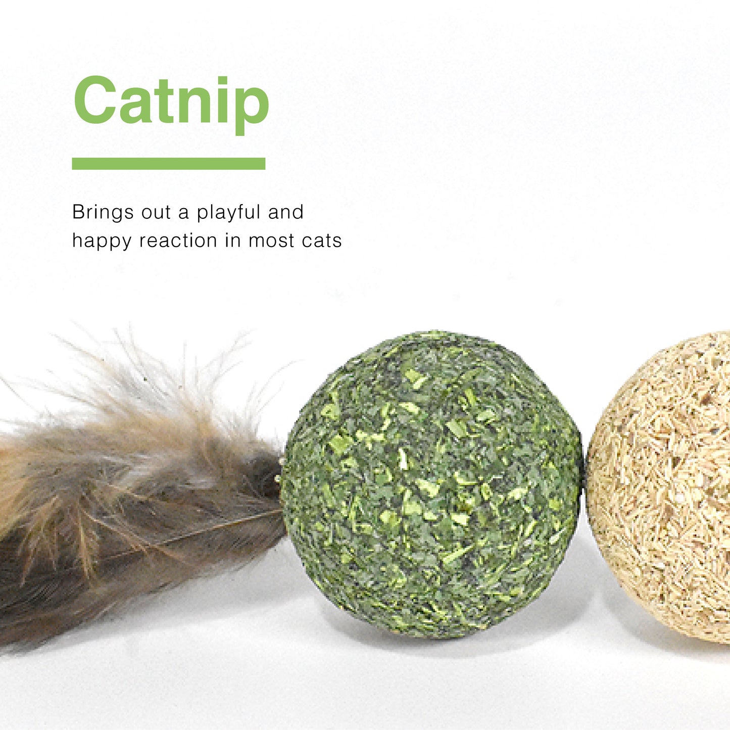 CatWant Silvervine Catnip Feather Shuttlecock Ball Cat Toy