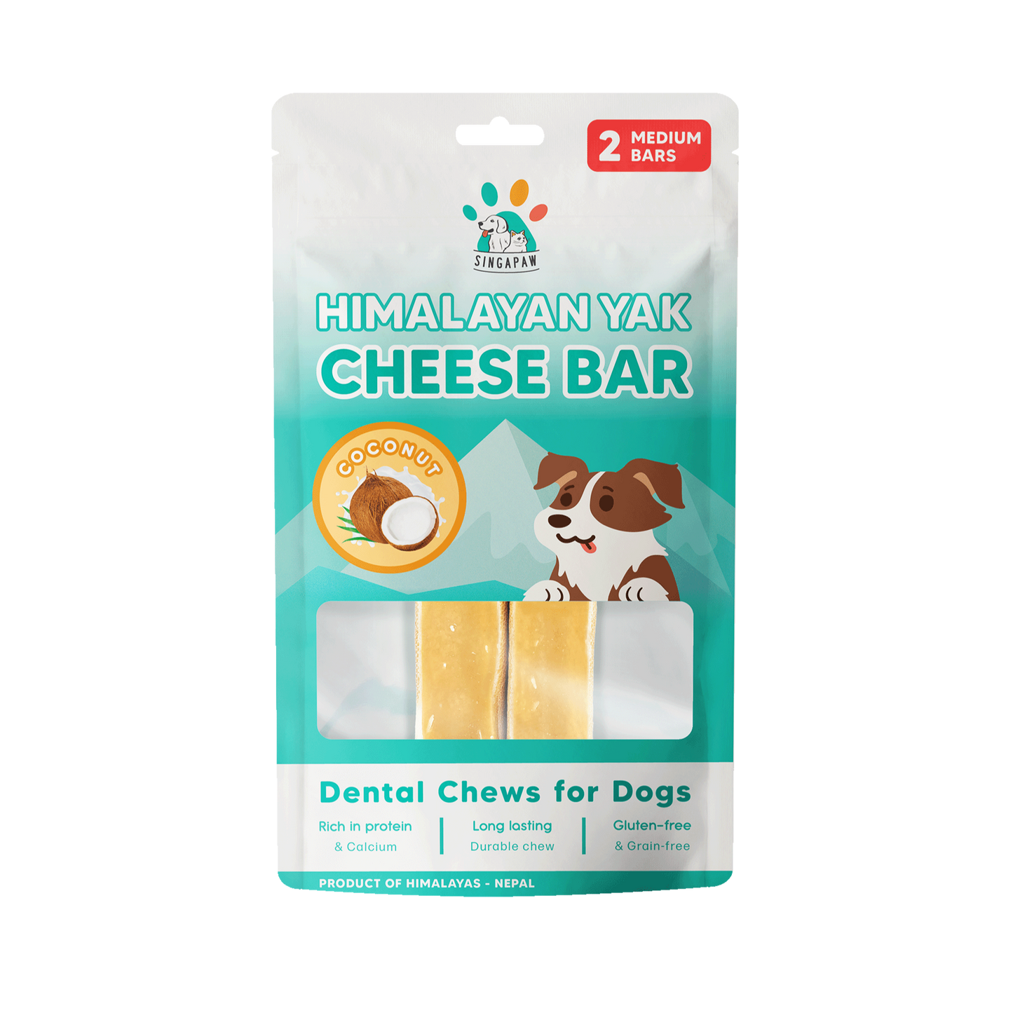 Singapaw Himalayan Yak Cheese Bar Dental Chew for Dogs