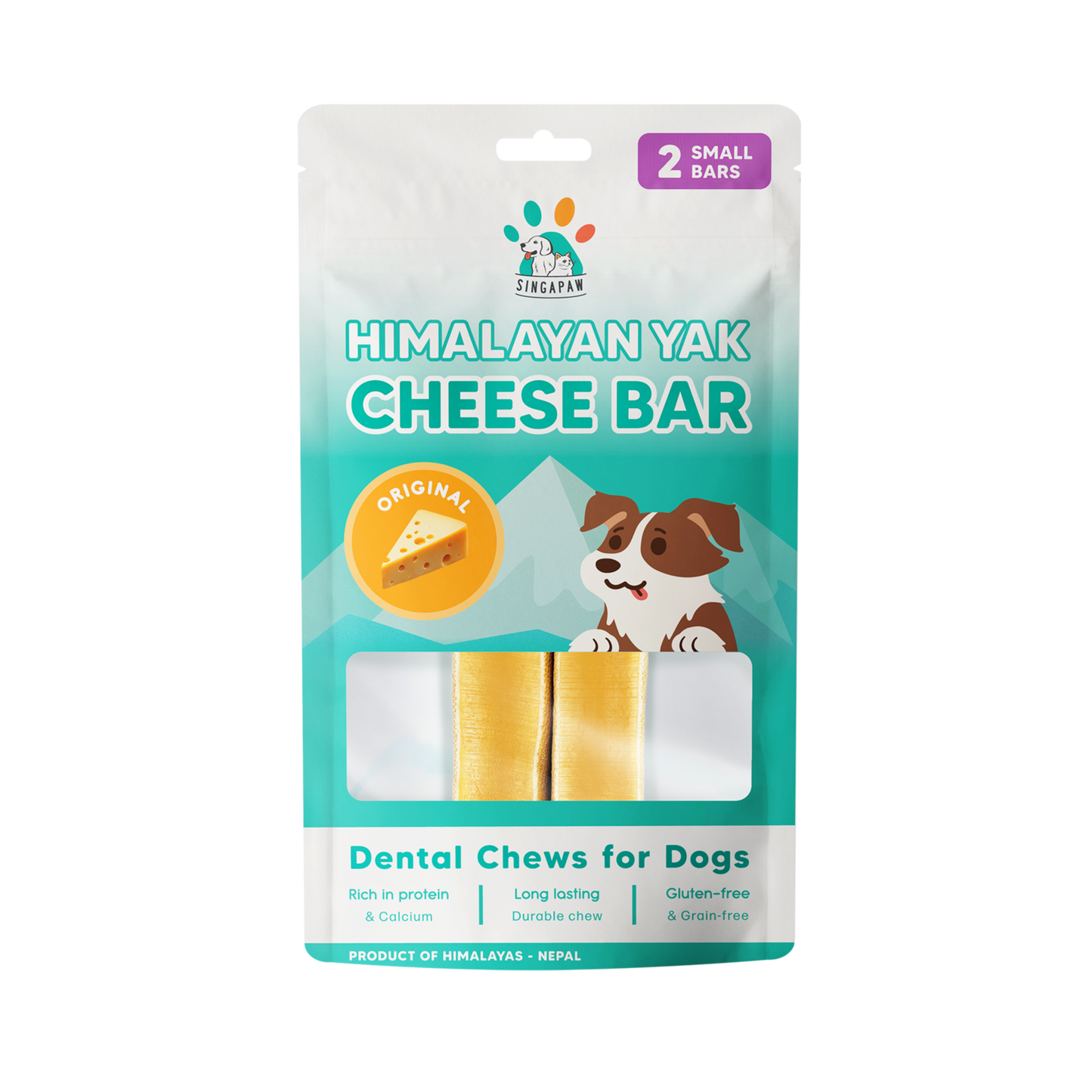 Singapaw Himalayan Yak Cheese Bar Dental Chew for Dogs