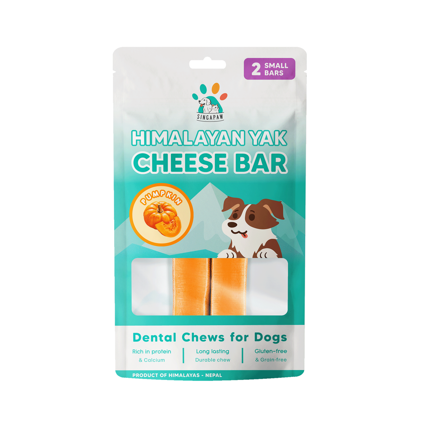 Singapaw Himalayan Yak Cheese Bar Dental Chew for Dogs