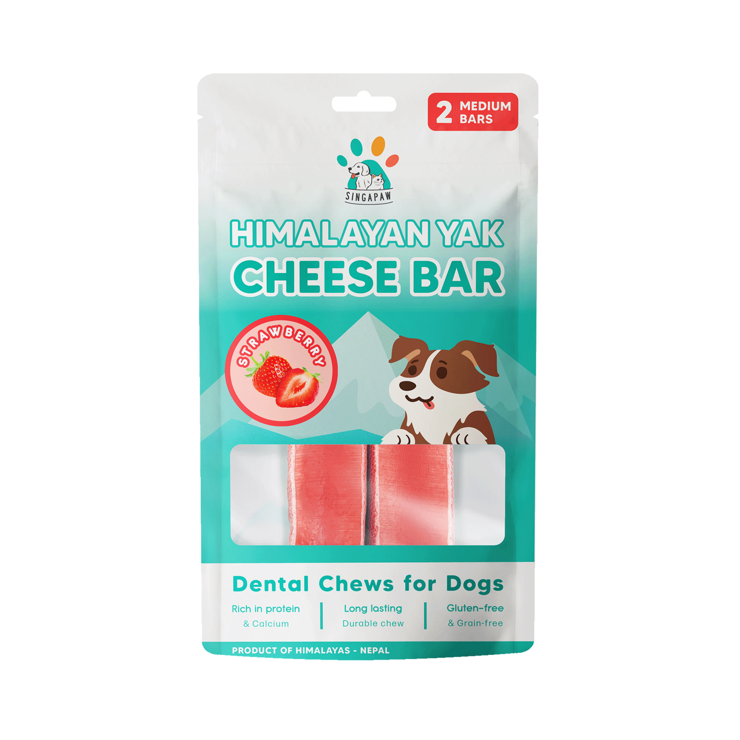 Singapaw Himalayan Yak Cheese Bar Dental Chew for Dogs