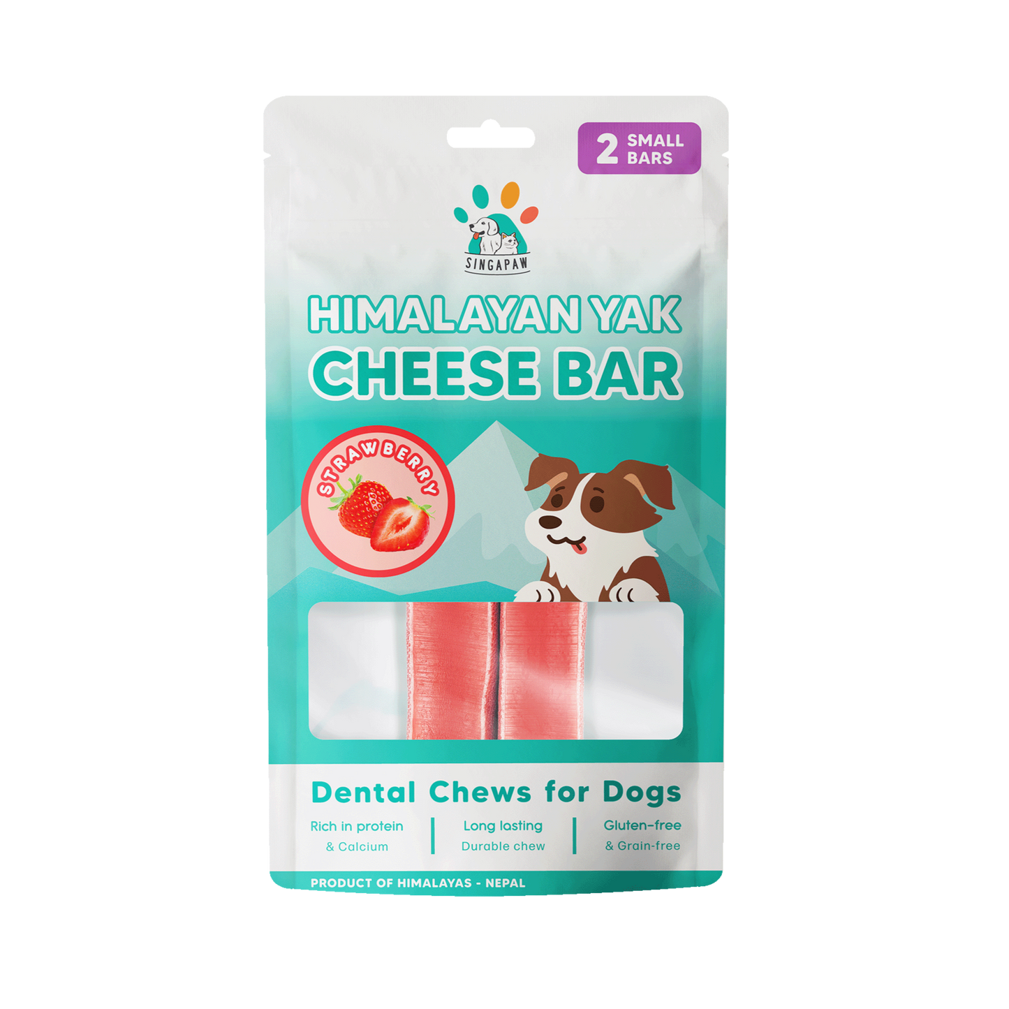 Singapaw Himalayan Yak Cheese Bar Dental Chew for Dogs