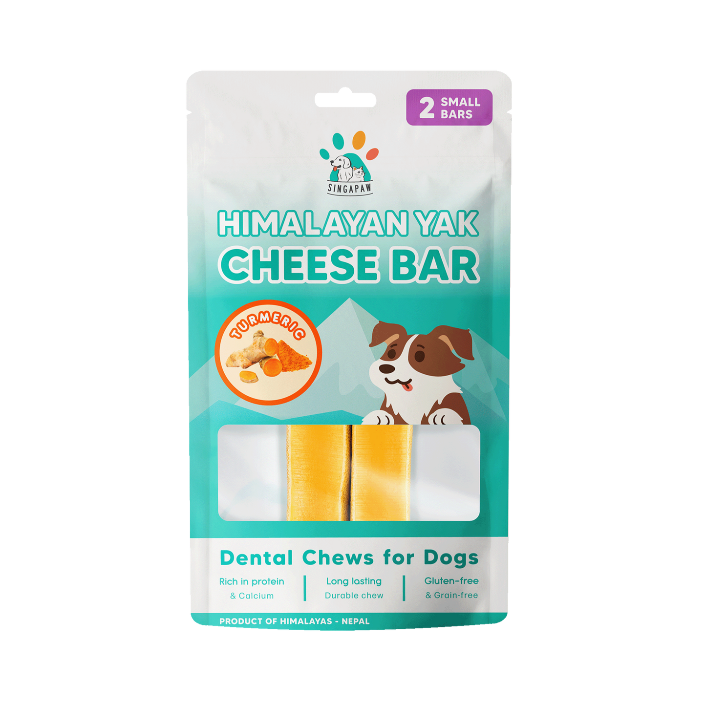 Singapaw Himalayan Yak Cheese Bar Dental Chew for Dogs