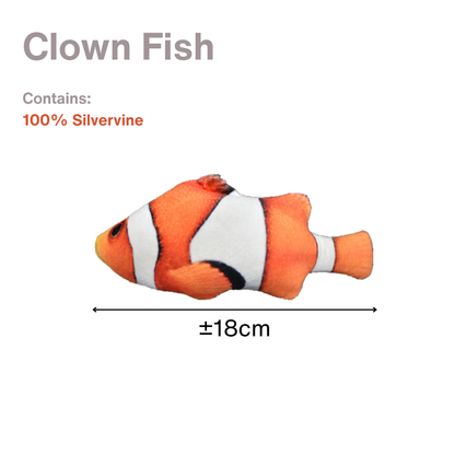 CatWant Catnip Silvervine Filled Fish Cuddle Toy