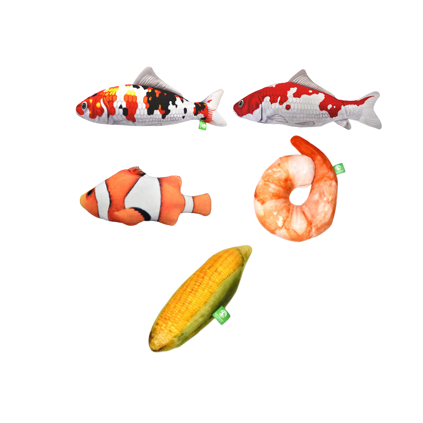 CatWant Catnip Silvervine Filled Fish Cuddle Toy