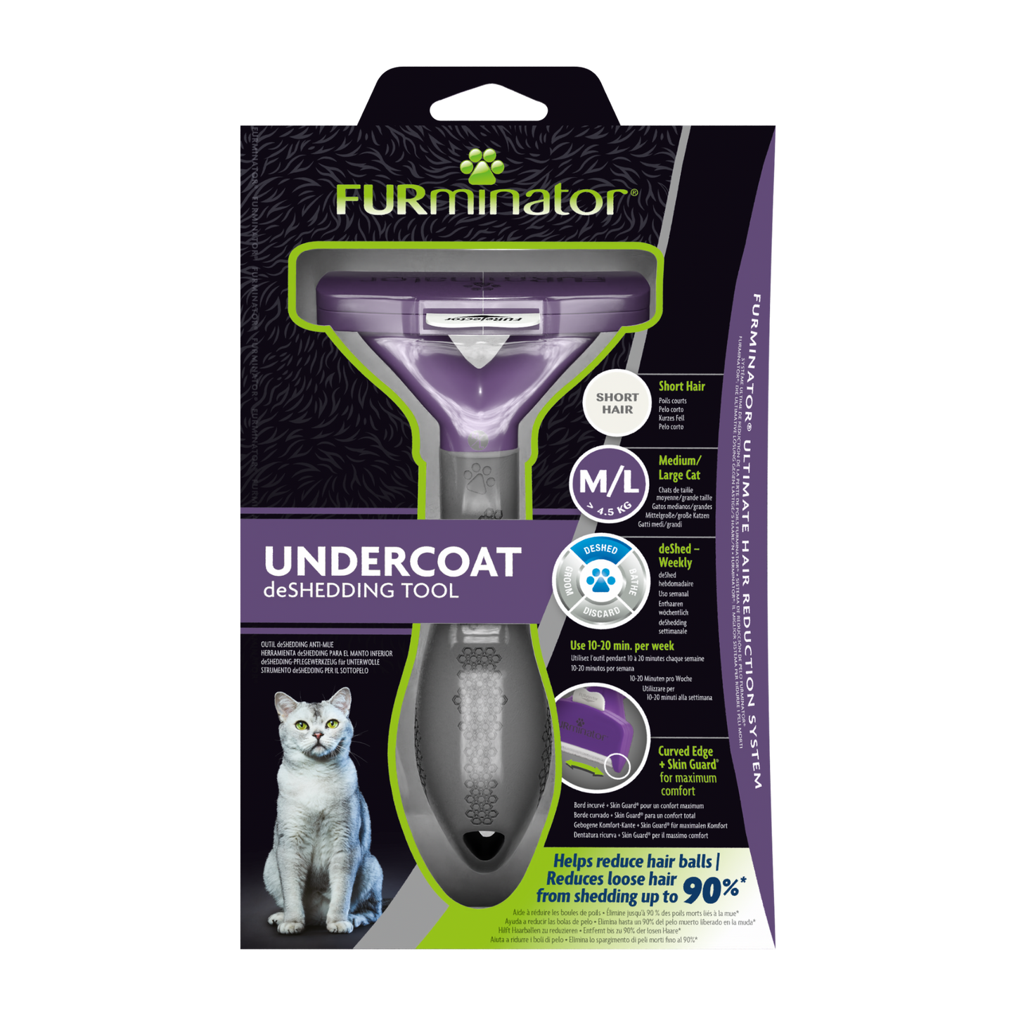 Furminator Grooming Undercoat deShedding Tool Brush For Cats