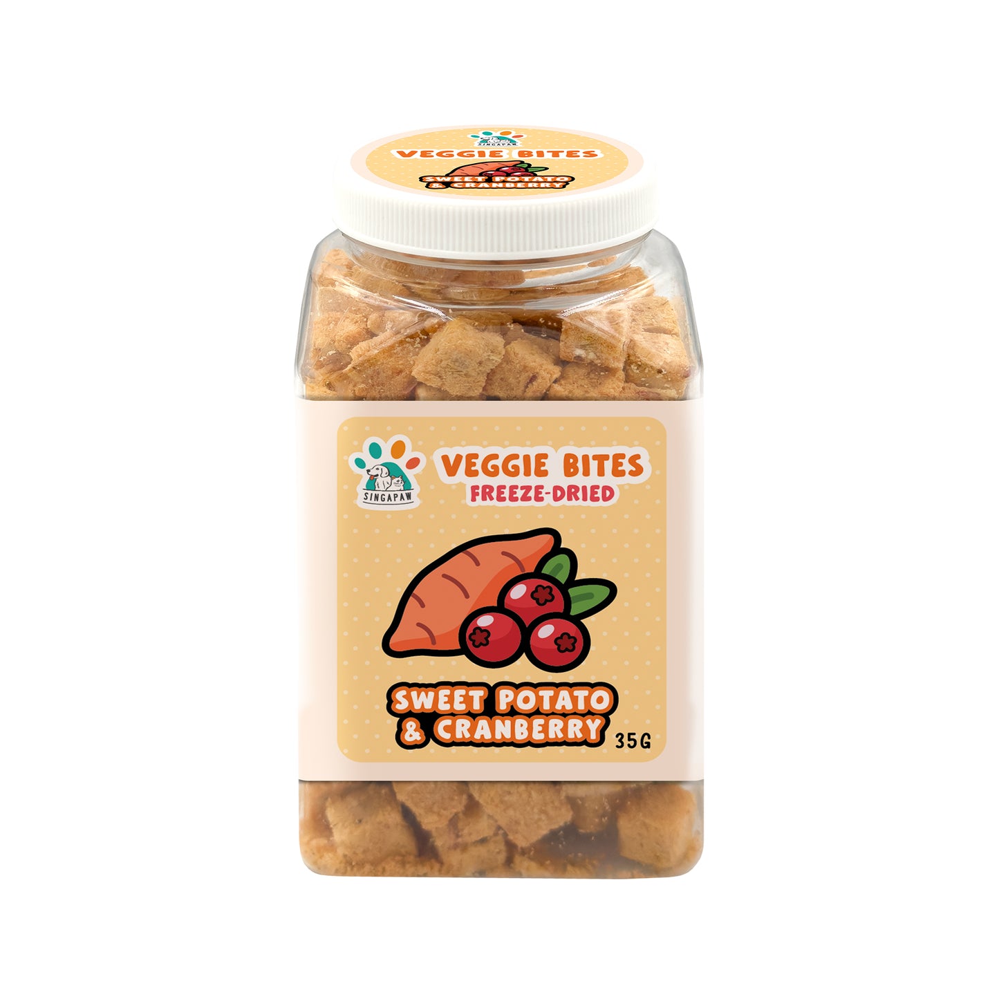 Singapaw Freeze Dried Veggie Fruity Bites Treats & Food Toppers