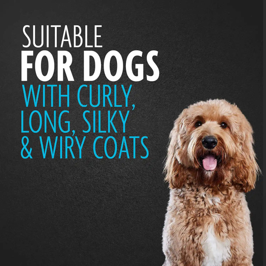 FURminator 2-in-1 Doodle Grooming Tool Dematting Comb & Finishing Comb for Curly Coat Dogs