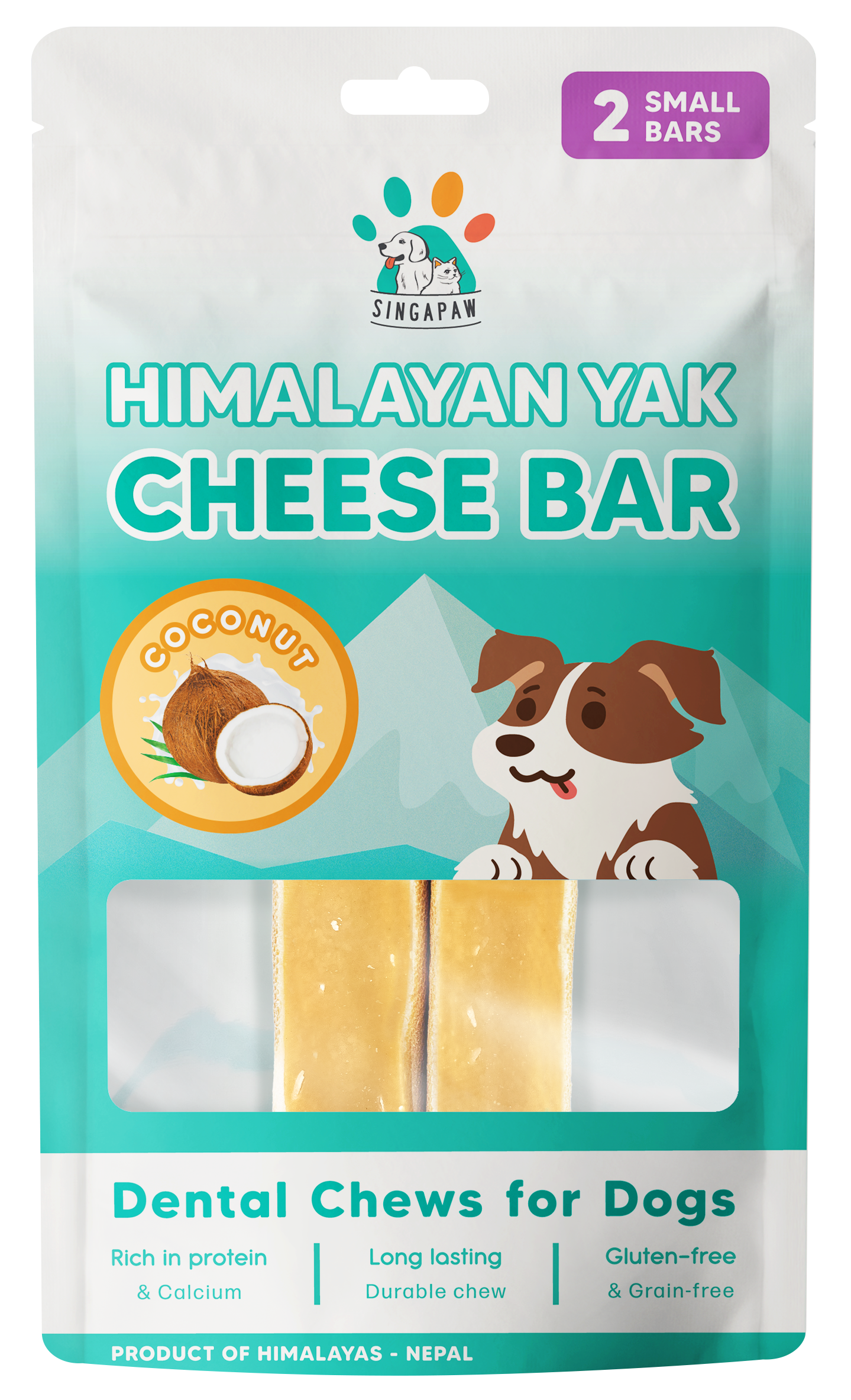Singapaw Himalayan Yak Cheese Bar Dental Chew for Dogs