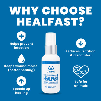 Peterian HEALFAST Anti-Licking Wound Spray 60ml