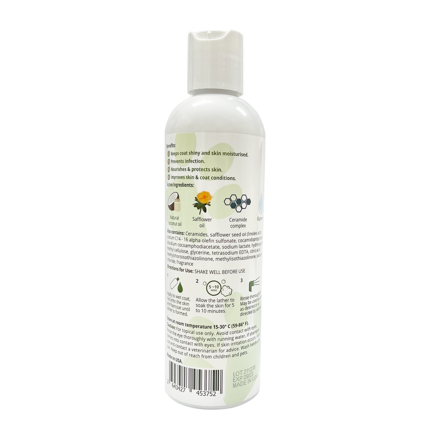 Animedx Hypoallergenic Coconut Oil Pet Shampoo