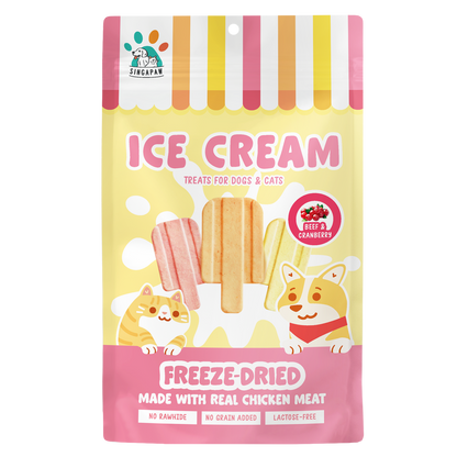 Singapaw Ice Cream Freeze Dried Chicken Dessert Cat & Dog Treats
