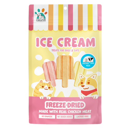 Singapaw Ice Cream Freeze Dried Chicken Dessert Cat & Dog Treats