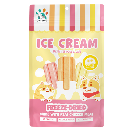 Singapaw Ice Cream Freeze Dried Chicken Dessert Cat & Dog Treats