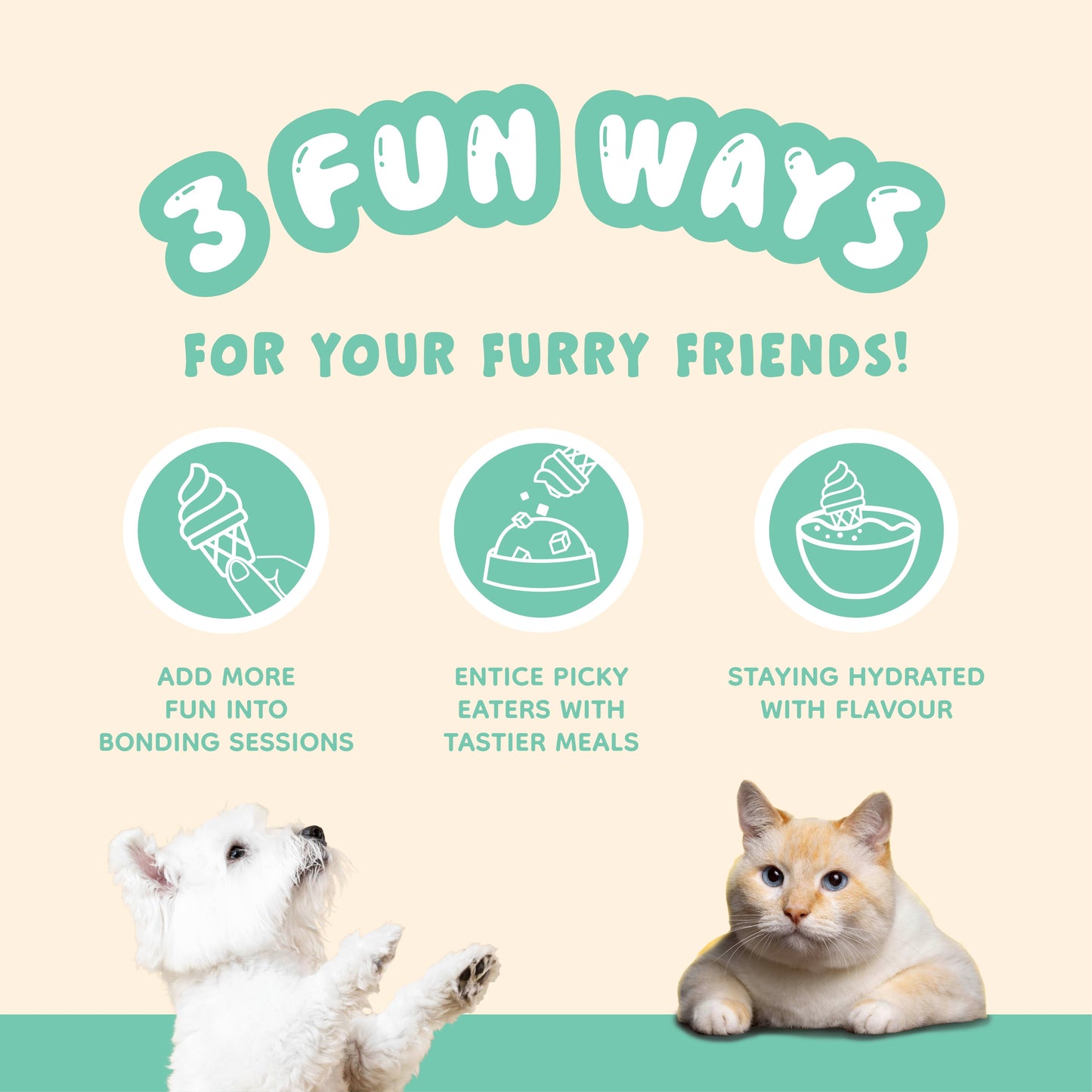 Singapaw Ice Cream Cone Freeze Dried Duck Dessert Cat & Dog Treats