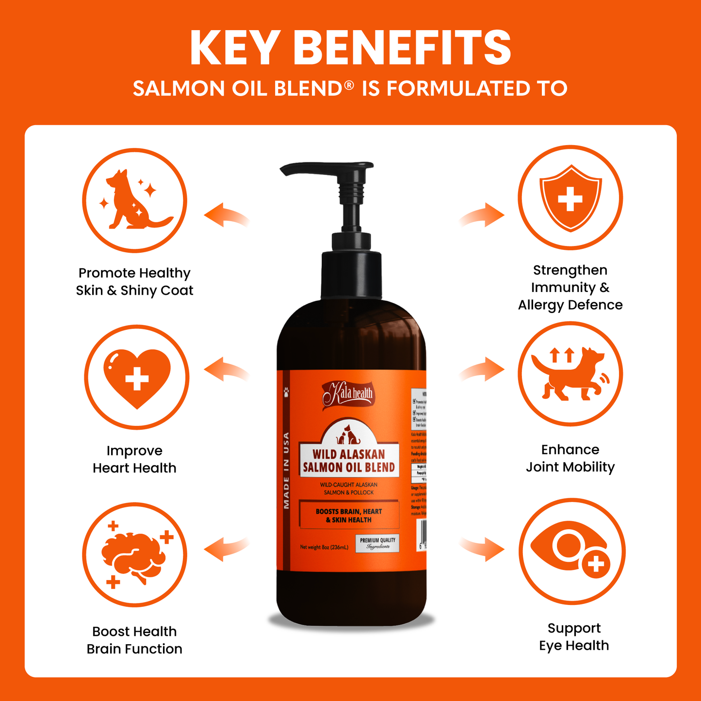 Kala Health Wild Alaskan Salmon Oil Blend Pet Supplement