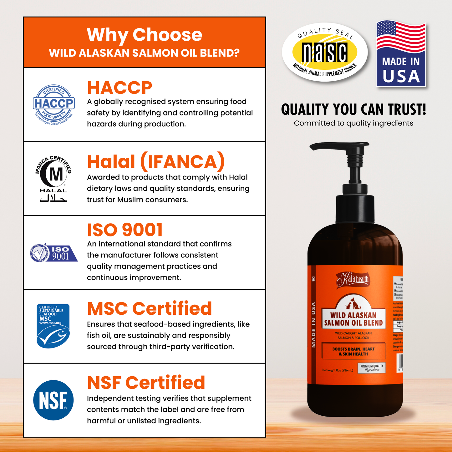 Kala Health Wild Alaskan Salmon Oil Blend Pet Supplement