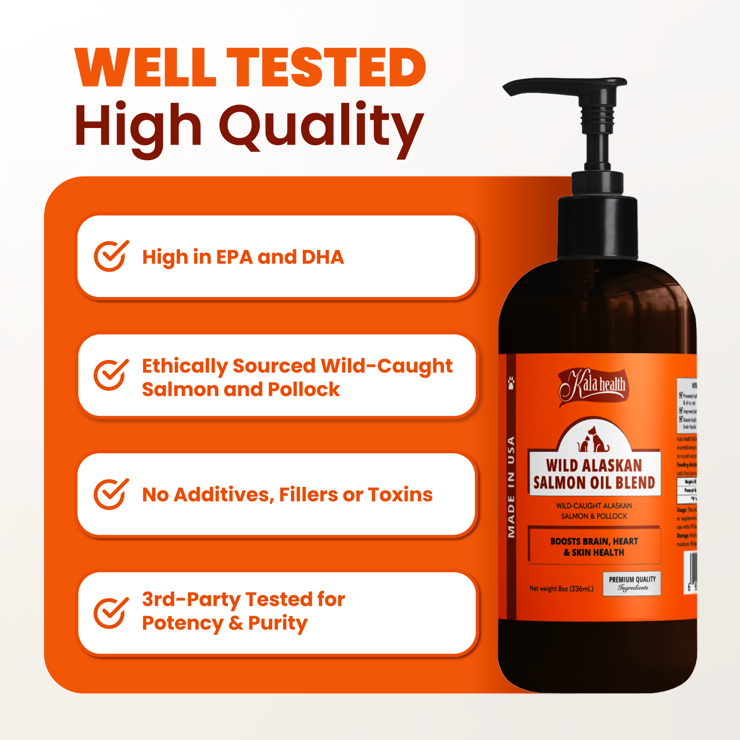 Kala Health Wild Alaskan Salmon Oil Blend Pet Supplement